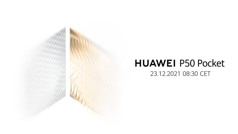 Huawei P50 Pocketの発表予告の画像。