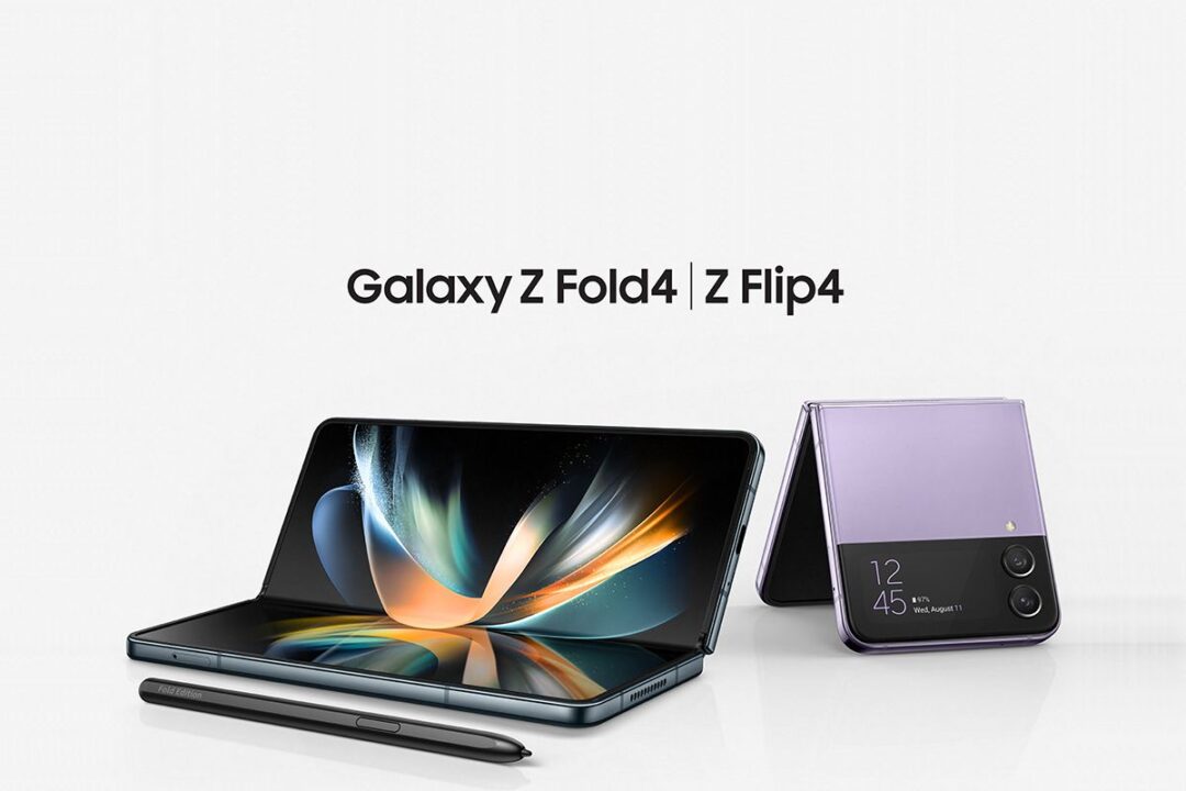 Galaxy Z Fold4とGalaxy Z Flip4の端末画像。